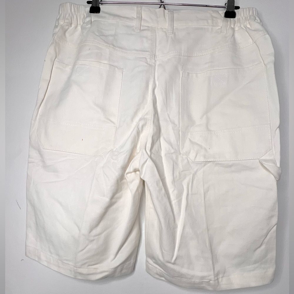 Men’s white cargo shorts 34” utility cargo shorts casual - Picture 9 of 12